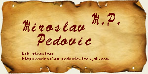 Miroslav Pedović vizit kartica